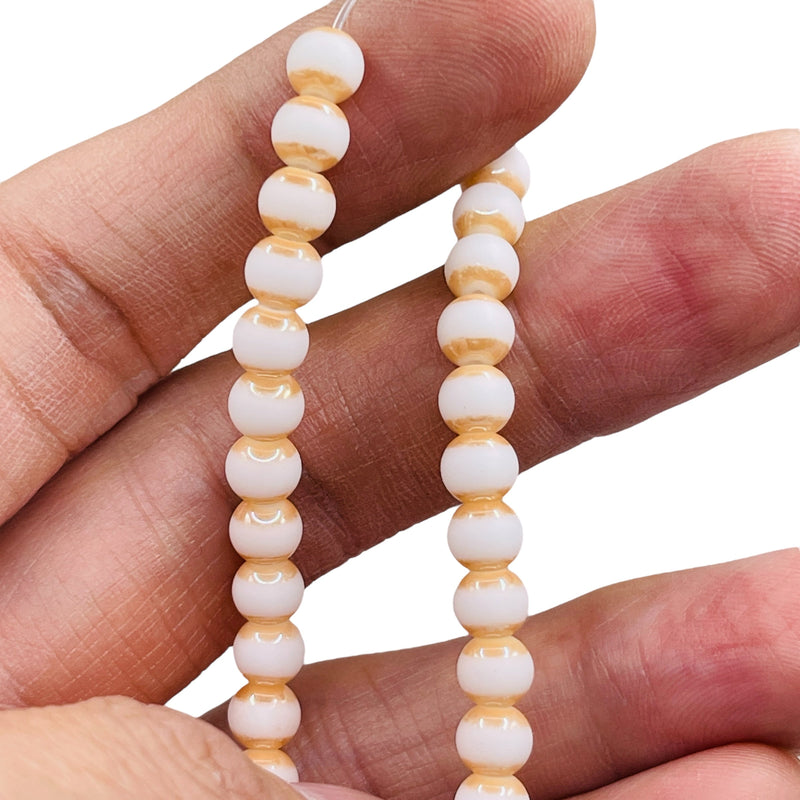 6mm Thunder Polish Round Designer Bead