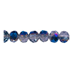 10mm Thunder Polish Glass Crystal Roundel Cut Magic Blue