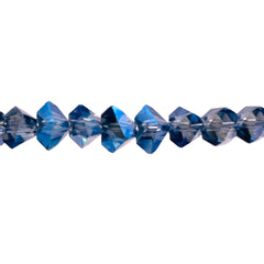 8mm Triangle Glass Crystal Magic Blue