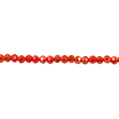 3mm Thunder Polish Glass Crystal Roundel Cut Orange Jade AB