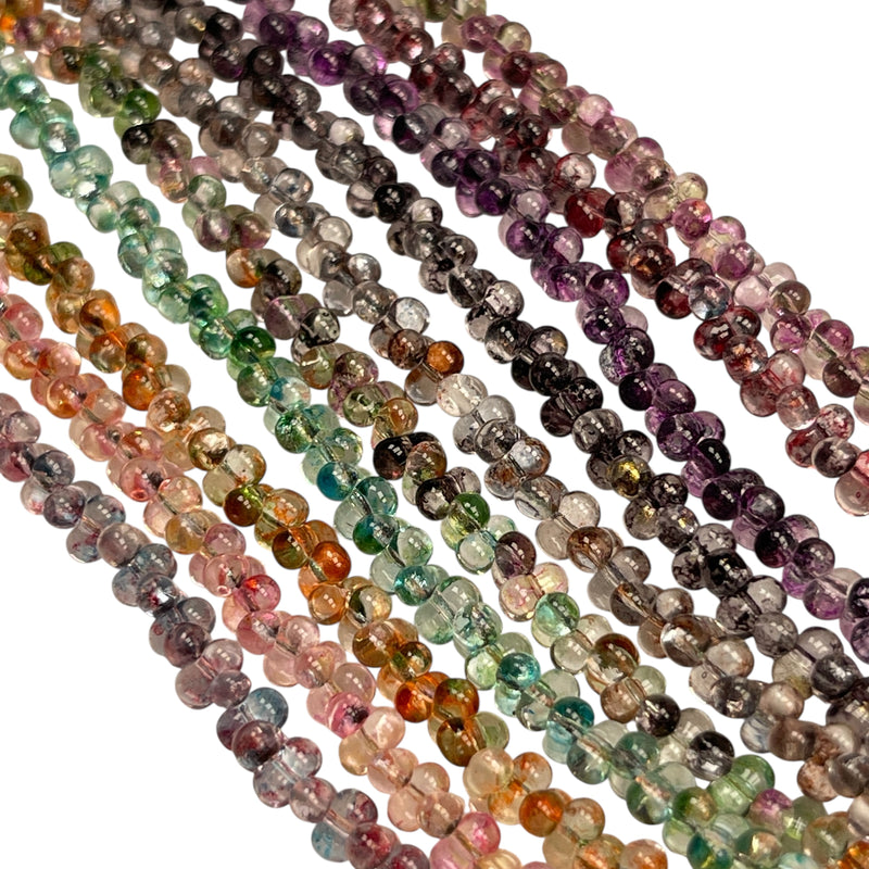4.5mm Thunder Polish Glass Crystal Peanut Pink Lady