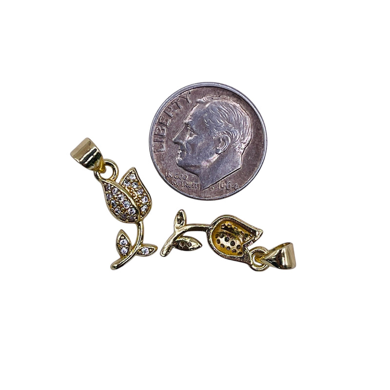 16x8mm Rose Charm