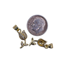 16x8mm Rose Charm