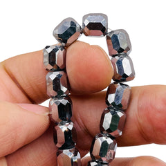 8mm Barrel Cut White Gold
