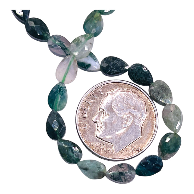 6x4mm Teardrop Cut Indian Moss Agate