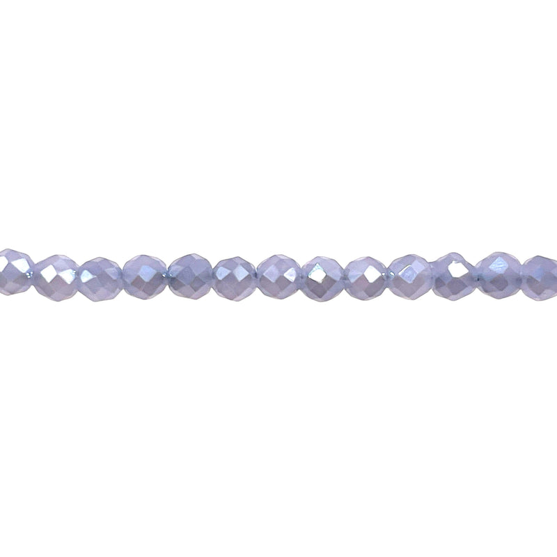 4mm Thunder Polish Round Cut Gray Blue