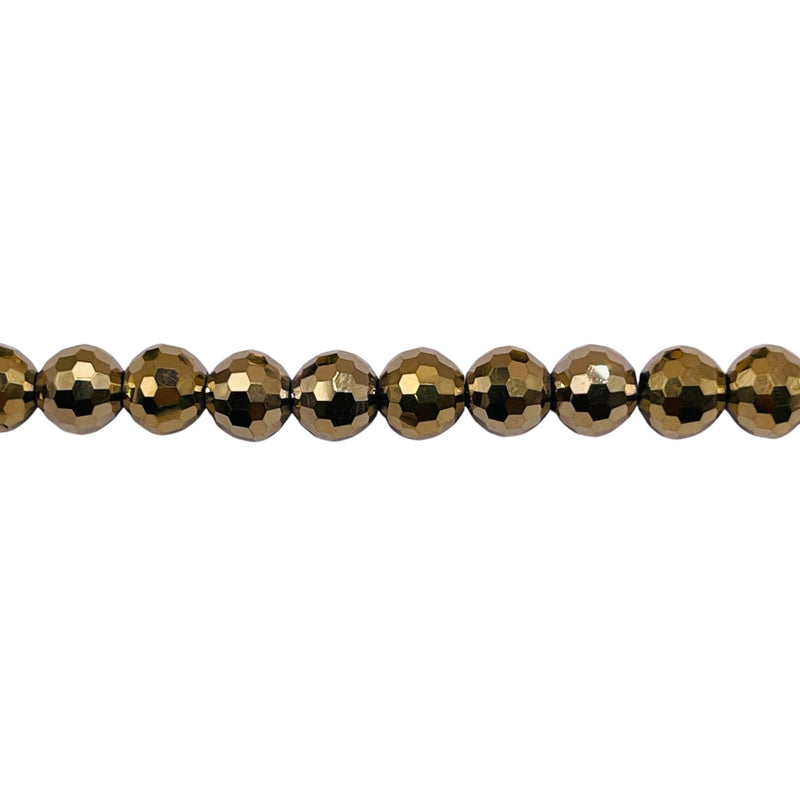 6mm Thunder Polish Round Disco Cut Gold