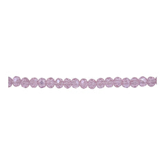 3mm Thunder Polish Glass Crystal Roundel Cut Rosaline AB