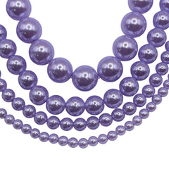 4mm Round Thunder Polish Glass Pearl Lavender