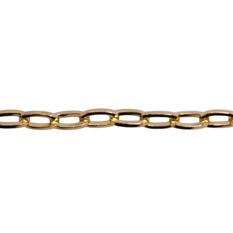 Losolo 8x4mm Stainless Steel Chain 18K Gold Plated