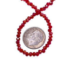 3mm Thunder Polish Glass Crystal Roundel Cut Red AB