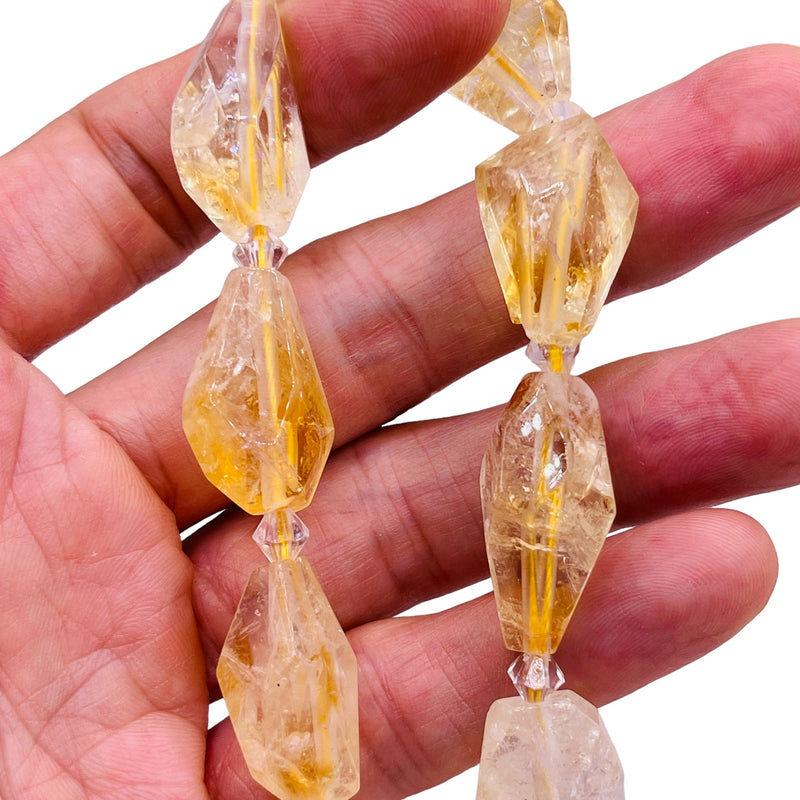 24mm Freeform Cut Citrine