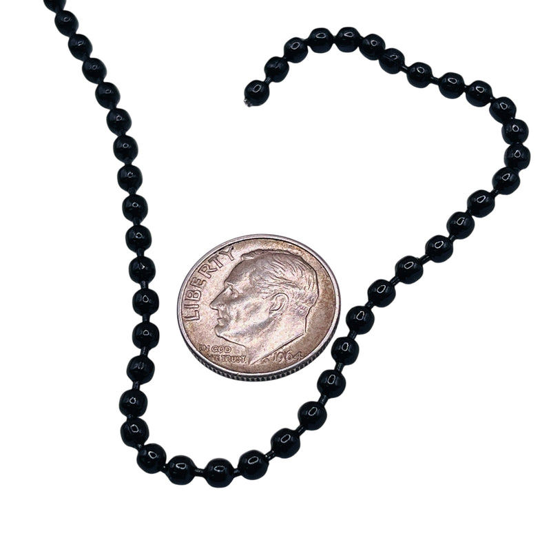Losolo 3mm Ball Chain Stainless Steel Chain Black