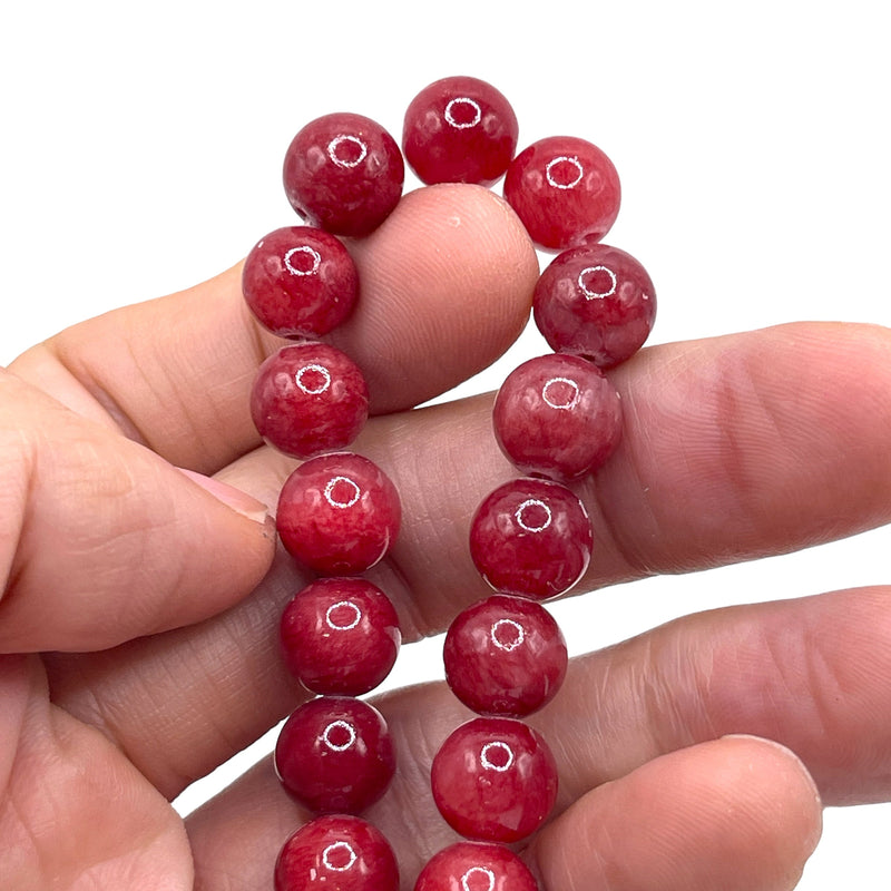 Dyed Jade Round Ruby