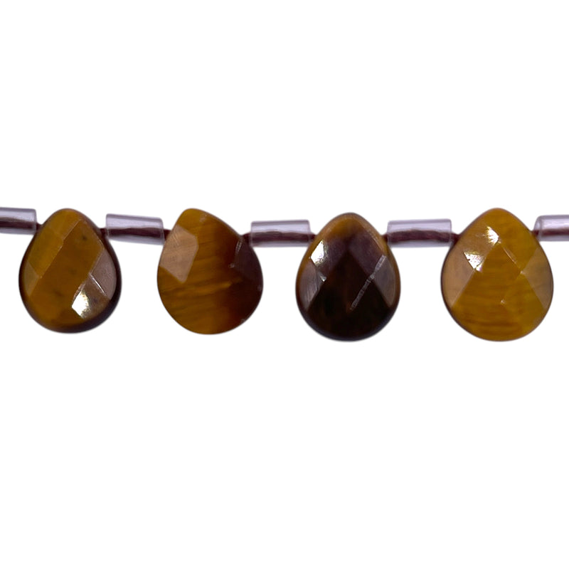 10x8mm Flat Teardrop Cut Tiger Eye