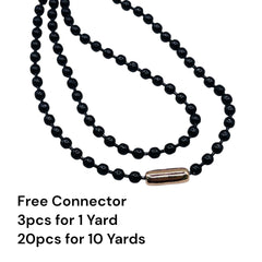Losolo 3mm Ball Chain Stainless Steel Chain Black