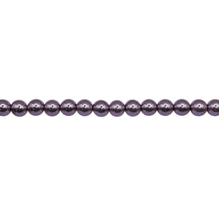 4mm Round Thunder Polish Glass Pearl Viola