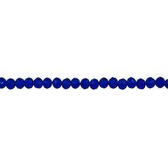 3mm Thunder Polish Glass Crystal Roundel Cut Dark Sapphire