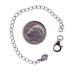 10mm Lobster Clasp with 4 inches Ext 925 Silver