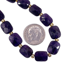10x8mm Flat Rectangle Cut Amethyst