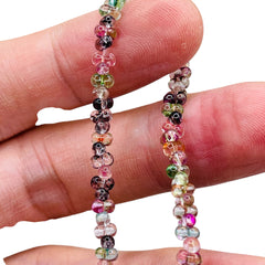 4.5mm Thunder Polish Glass Crystal Peanut Ocean Mist