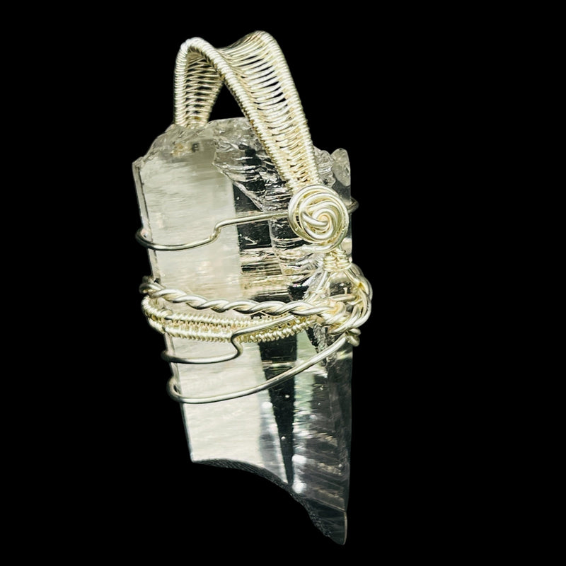 Supreme Lemurian Pendant Master Wrapped Wired Technique Large