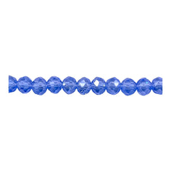 6mm Thunder Polish Glass Crystal Roundel Cut Lt Sapphire AB