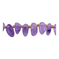 9-13mm Chips Lt. Amethyst side drilled