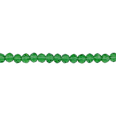 4mm Thunder Polish Glass Crystal Roundel Cut Peridot