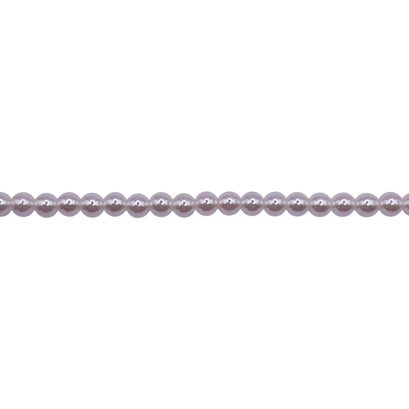 3mm Round Thunder Polish Glass Pearl South Sea White