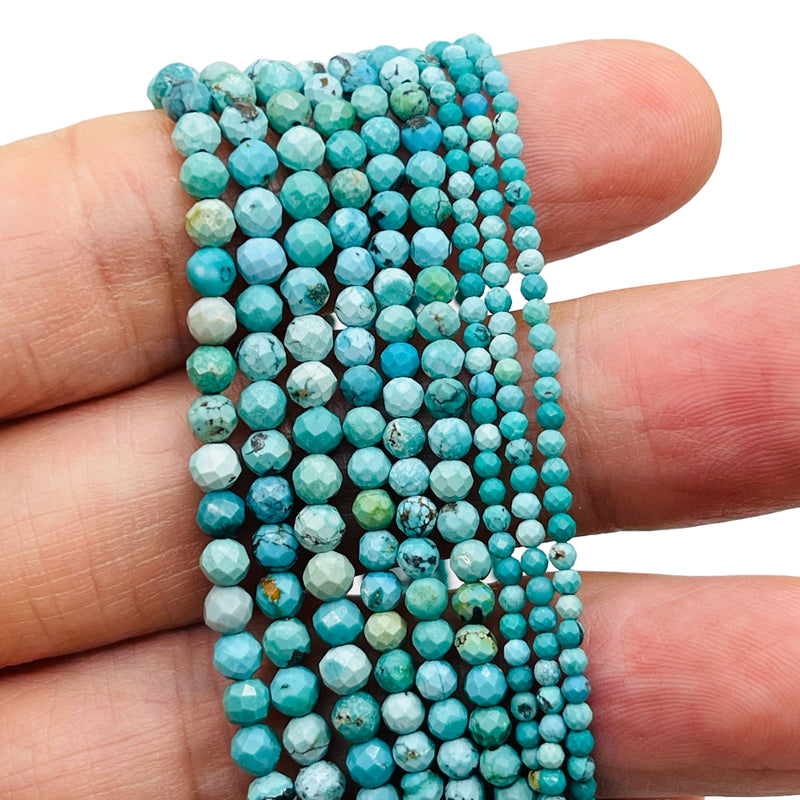 3mm Round Cut Turquoise Natural