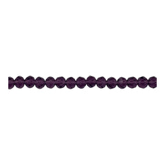 4mm Thunder Polish Glass Crystal Roundel Cut Violet
