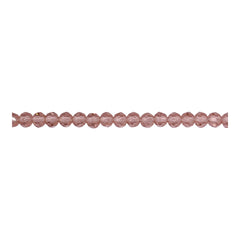 3mm Thunder Polish Glass Crystal Roundel Cut Silver Champange