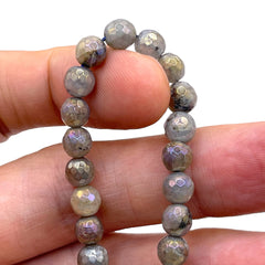 8mm Round Cut Labradorite Shine