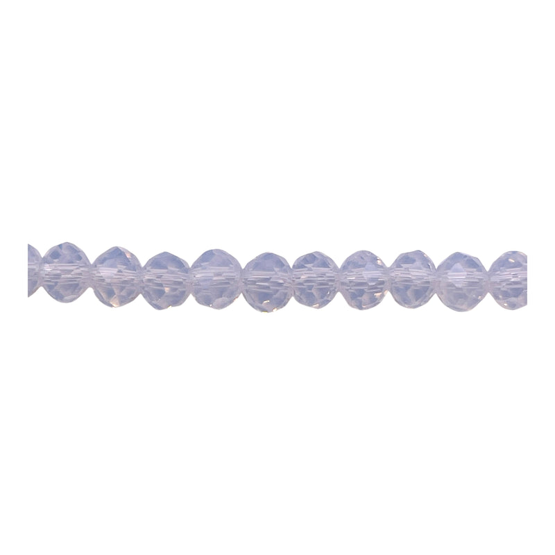 6mm Thunder Polish Glass Crystal Roundel Cut Opal