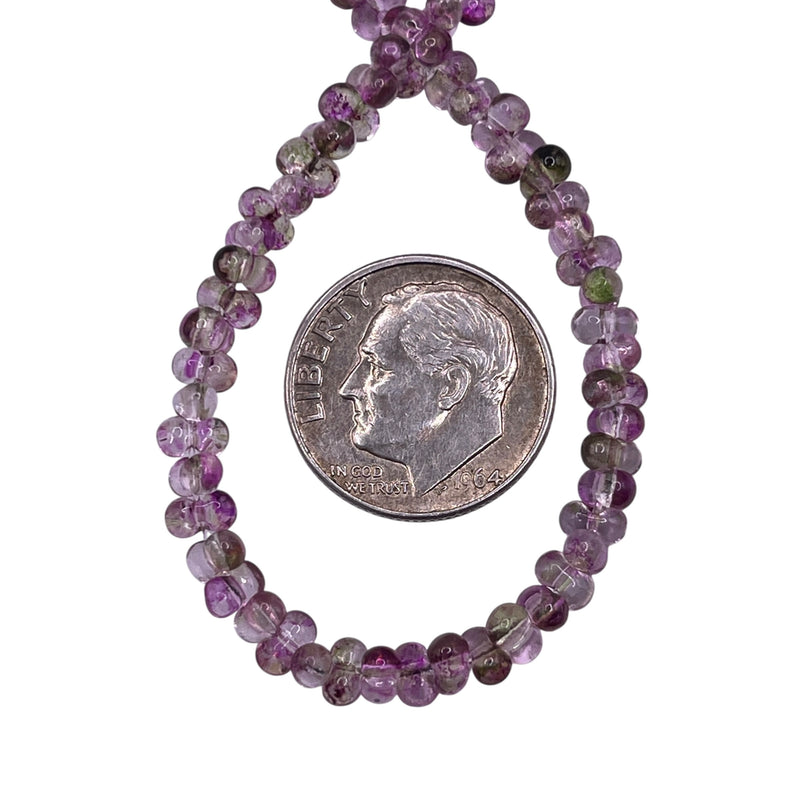 4.5mm Thunder Polish Glass Crystal Peanut Amethyst Garden