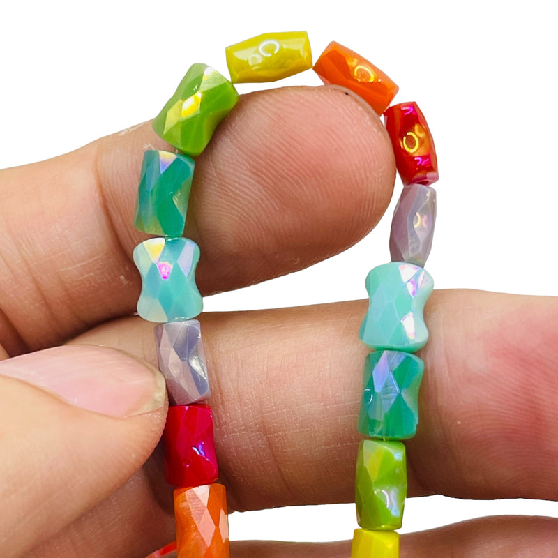 8x6mm Bow Glass Crystal Rainbow