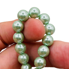 8mm Round Shell Pearl Mint