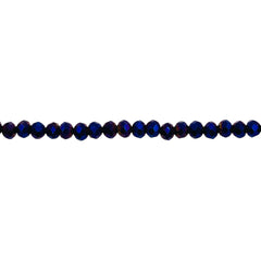 3mm Thunder Polish Glass Crystal Roundel Cut Purple Light