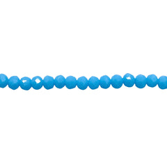 4mm Thunder Polish Glass Crystal Roundel Cut Sky Blue Jade