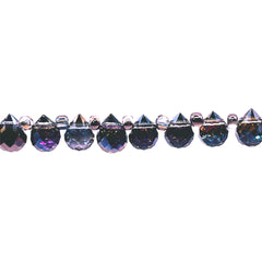 8x6mm Teardrop Glass Crystal Dark Violet Dream