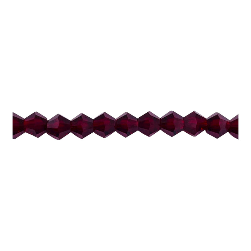 6mm Thunder Polish Glass Crystal Bicone Med. Siam