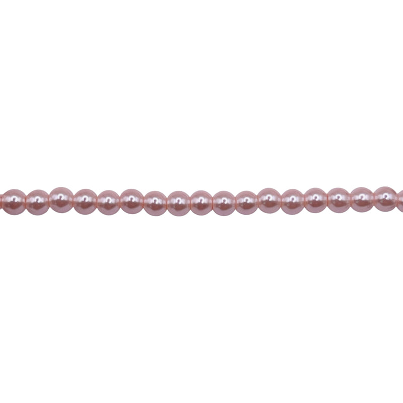3mm Round Thunder Polish Glass Pearl Pink