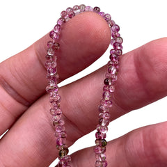 4.5mm Thunder Polish Glass Crystal Peanut Amethyst Garden