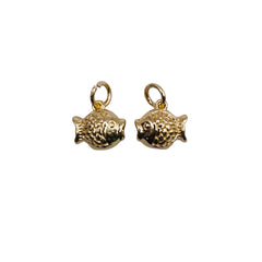 10x8mm Gold Fish Charm