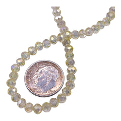 4mm Thunder Polish Glass Crystal Roundel Cut Magic Gold
