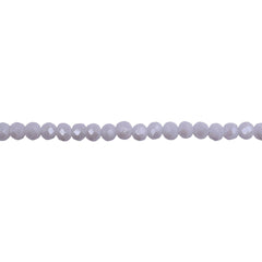 3mm Thunder Polish Glass Crystal Roundel Cut White Jade AB