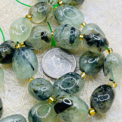 12 to 18mm Smooth Nugget Prehnite Quartz