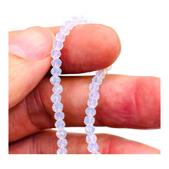 4mm Thunder Polish Glass Crystal Roundel Cut Opal