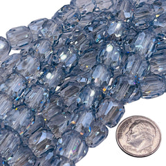 10x10mm Cylinder Cut Gray Blue